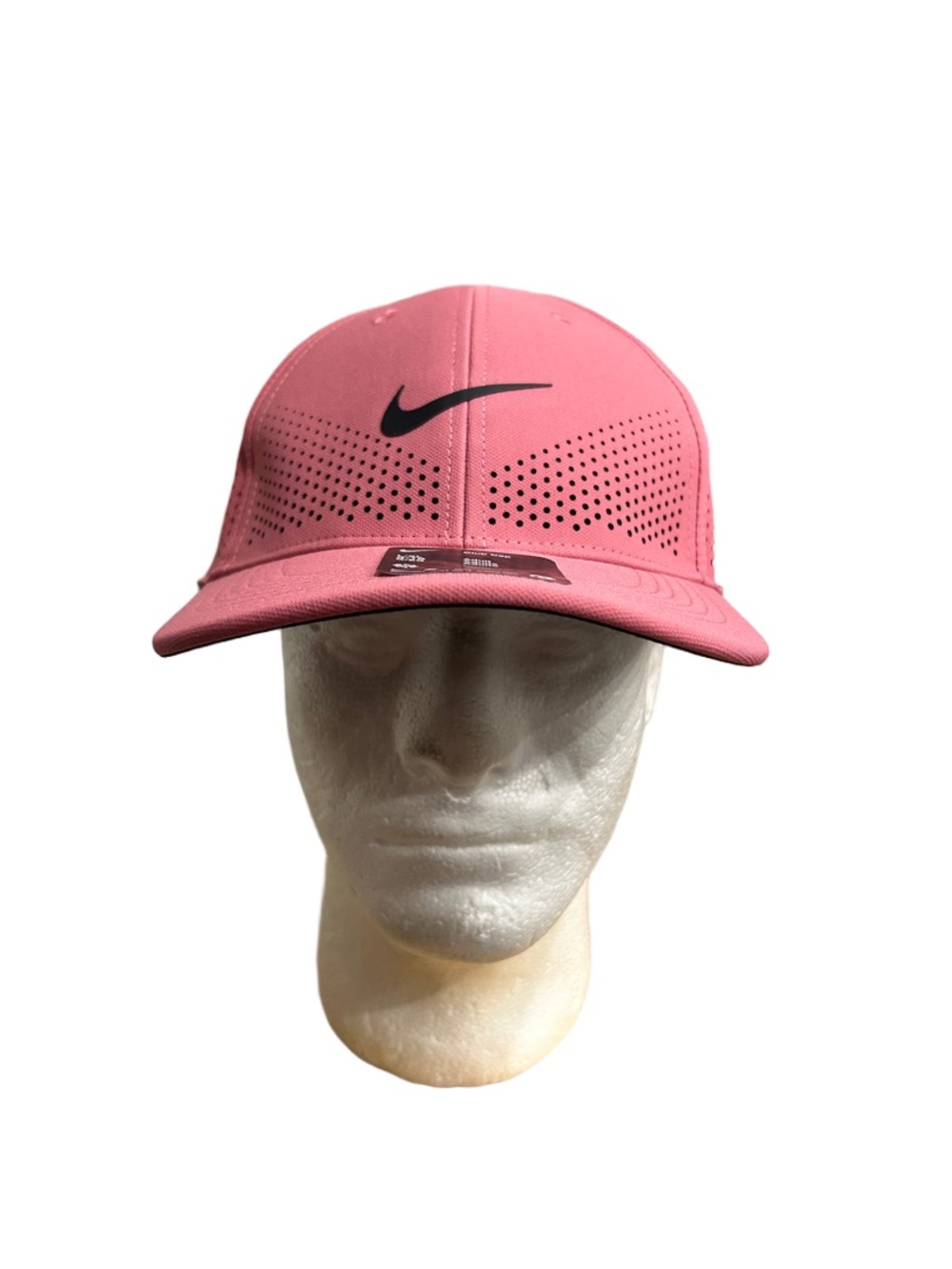 Nike Men’s Pink Perforated Performance Hat with Black Swoosh